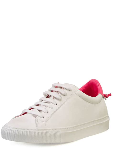 givenchy urban street leather low-top sneaker bright pink